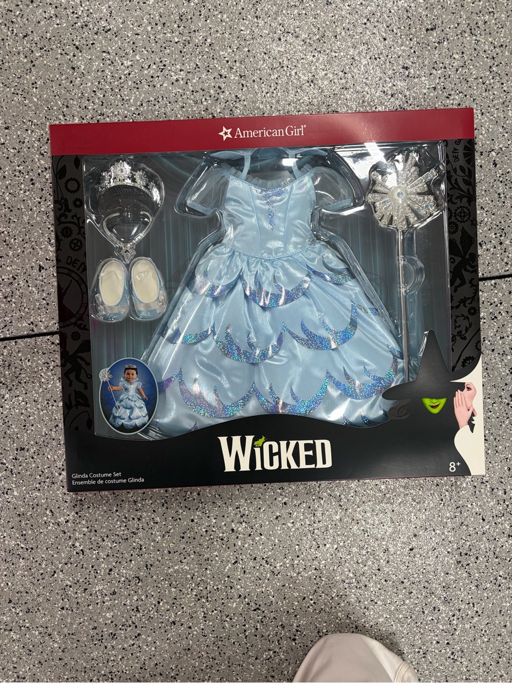 American Girl Wicked Glinda Light Blue Iridescent Dress Set